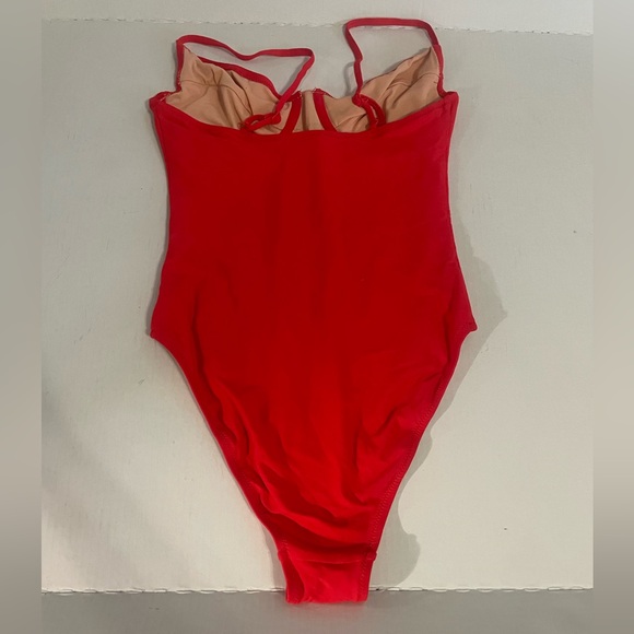 NWT J.CREW Underwire One-Piece Swimsuit Sz. 8 Red - Picture 6 of 7